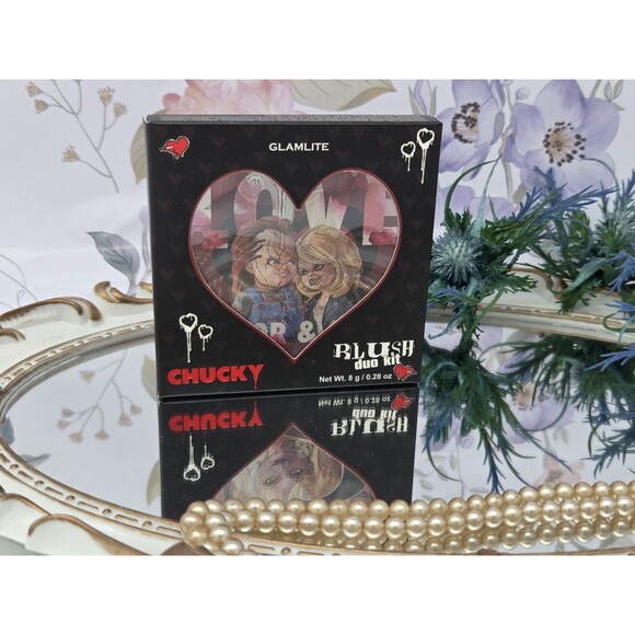 Chucky × Glamlite Limited Edition Collectors Horror Blush Duo Kit NEW - Picture 1 of 7